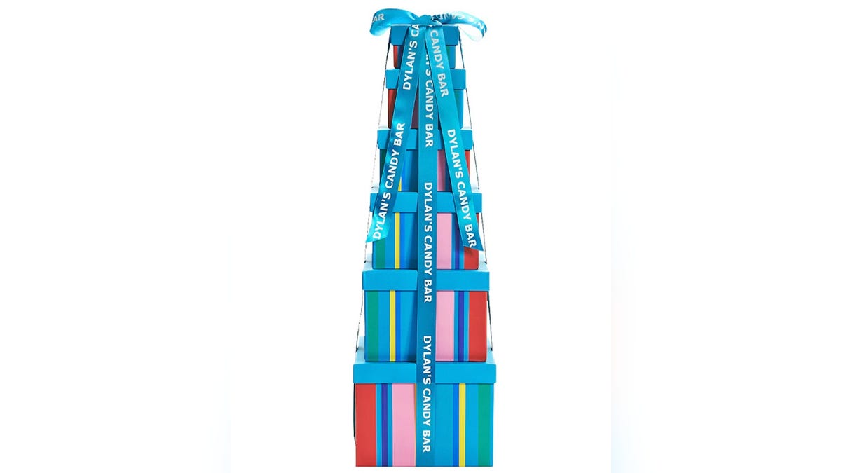 Try this Ultimate Sharing Sweet Treat Tower from Dylan’s Candy Bar.