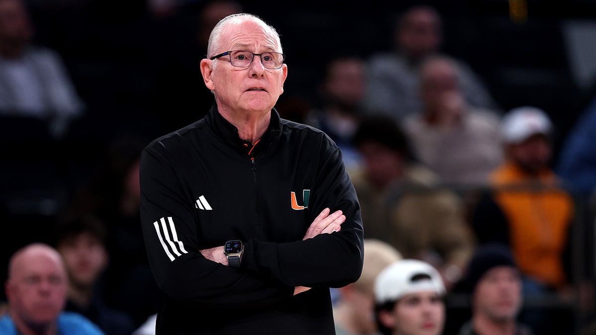 Jim Larrañaga watched during the game