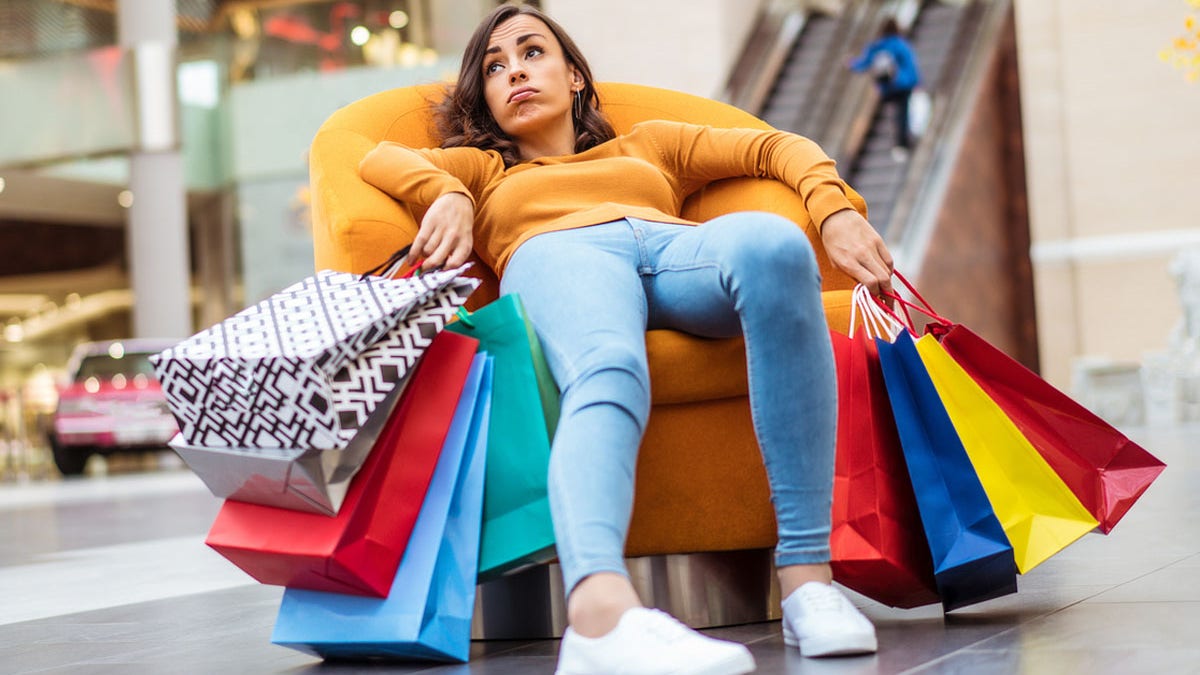 Holiday shopping tired