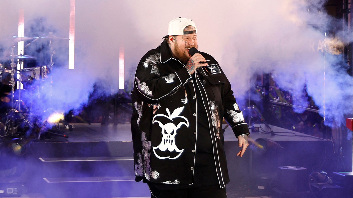 Jelly Roll performing in Times Square on New Year's Eve