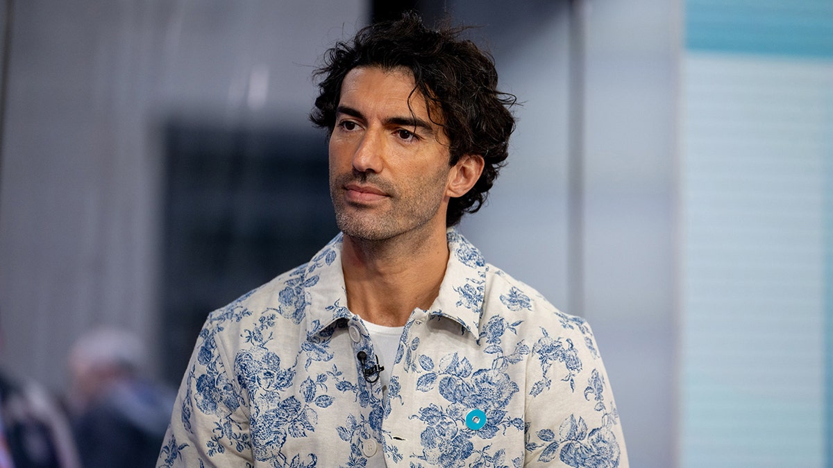 Justin Baldoni in floral jacket