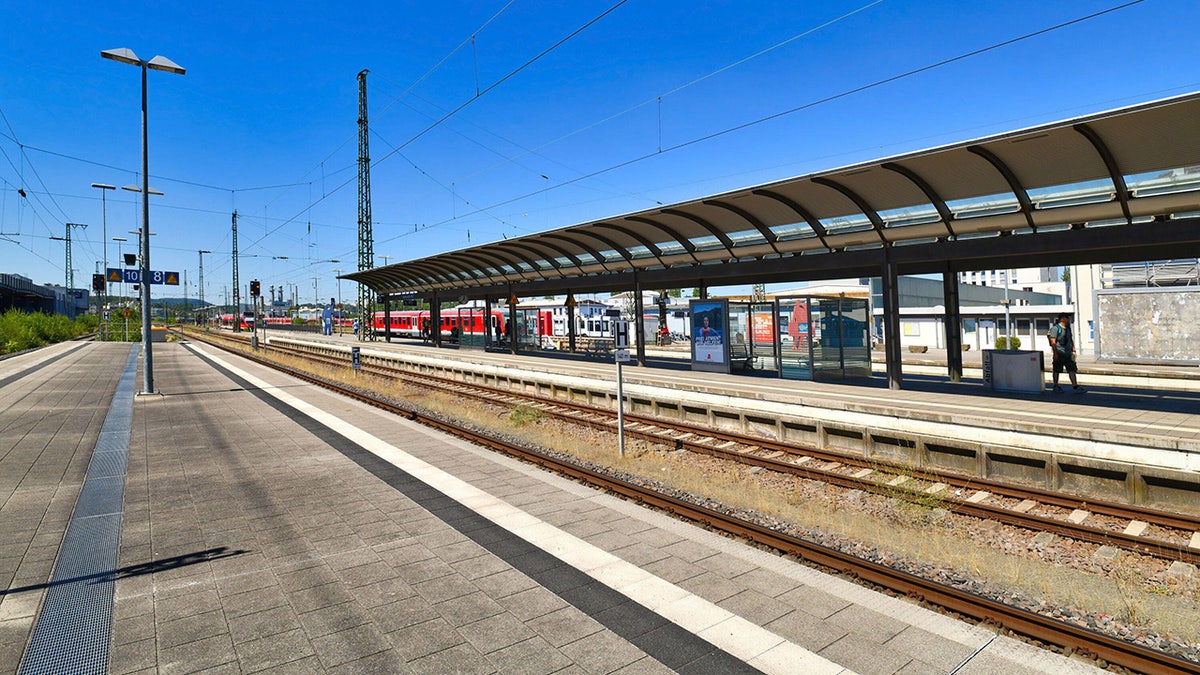 Kaiserslautern, Germany - August 2022: Platforms at main train station