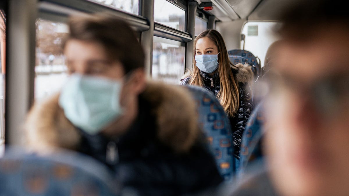 Masks on bus