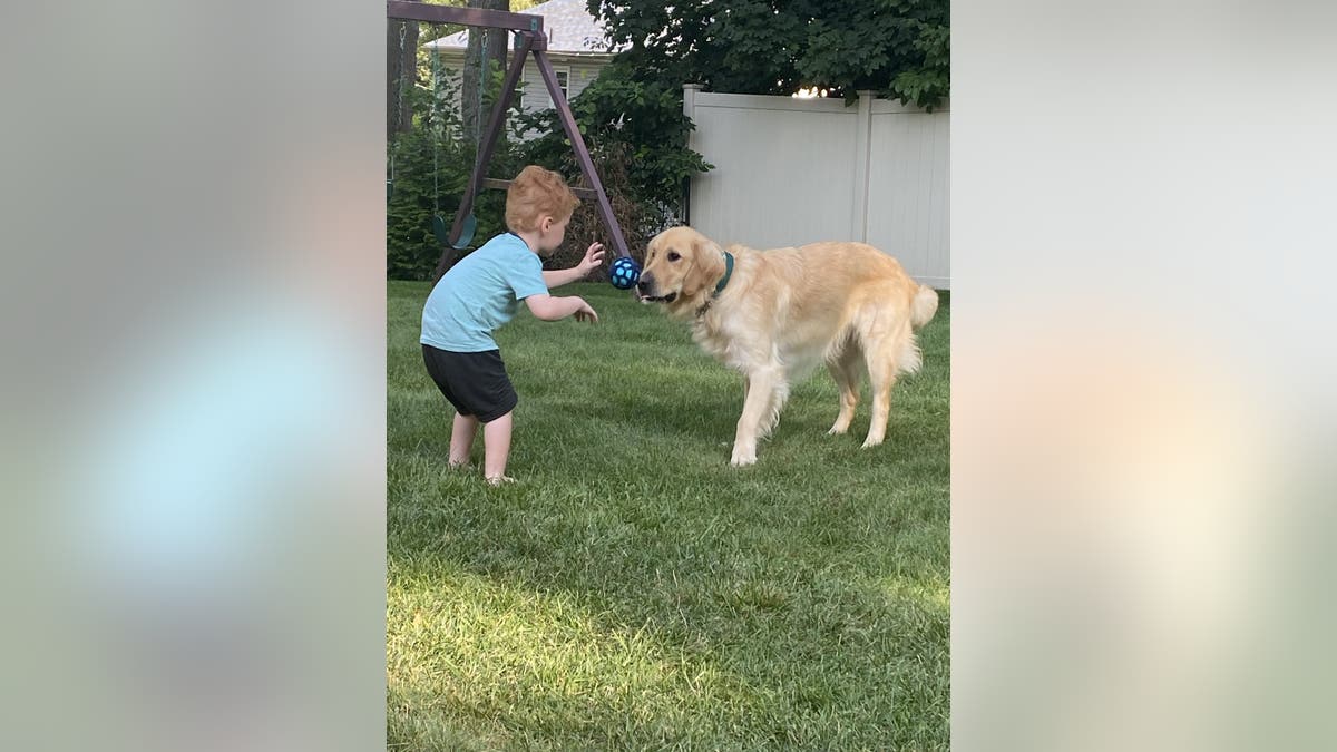 Patrick Bresnahan and service dog