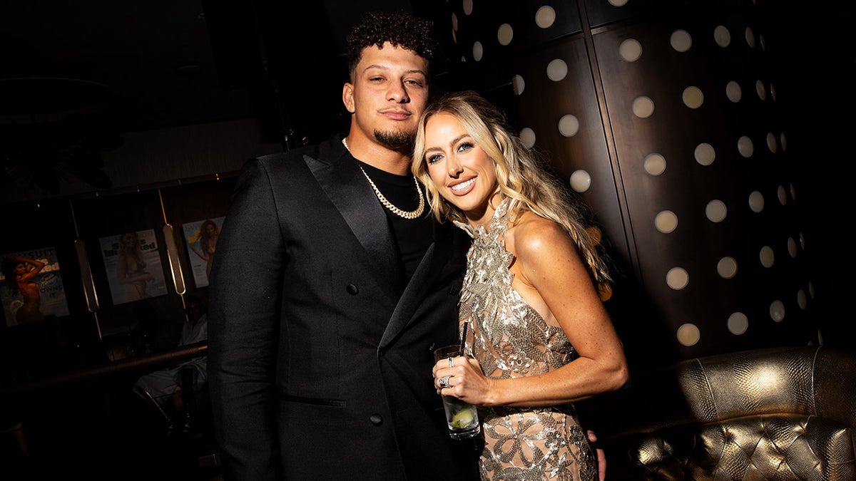 Patrick and Brittany Mahomes attend an event