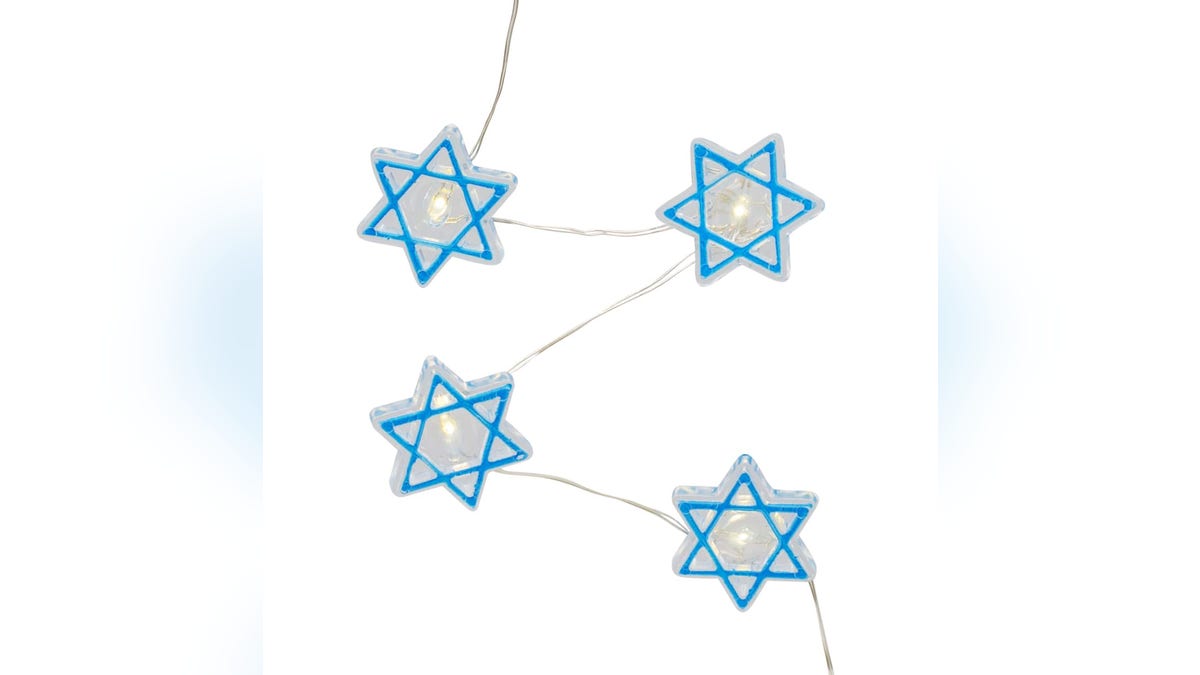 Light up your home with Star of David string lights. 