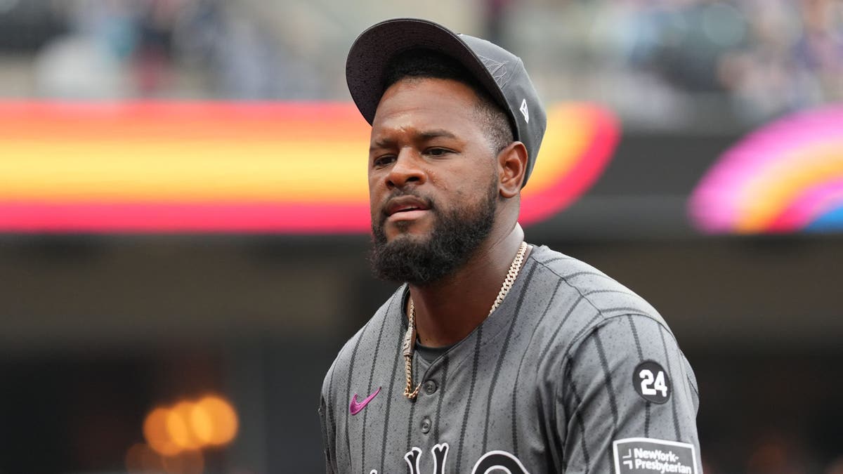 Luis Severino walks to the dugout