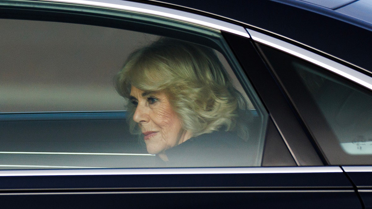 Queen Camilla in car