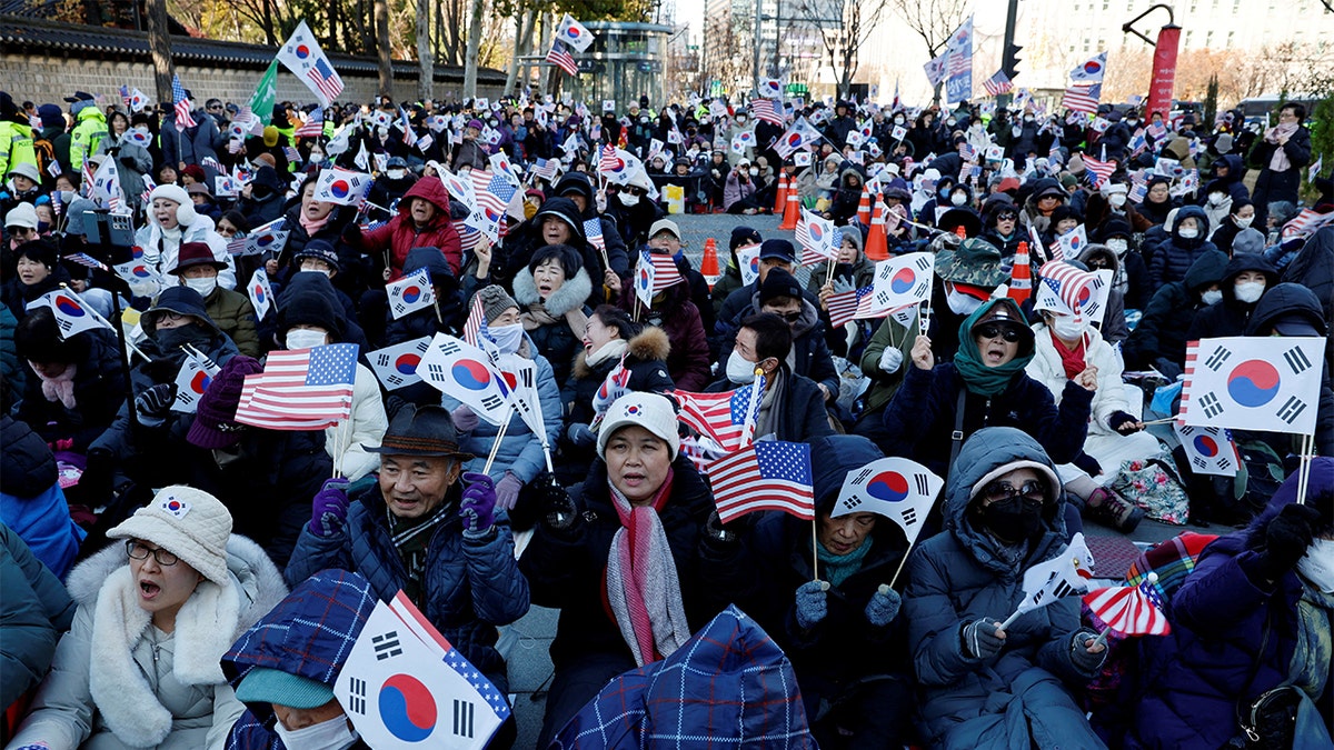 Demonstranten in Südkorea