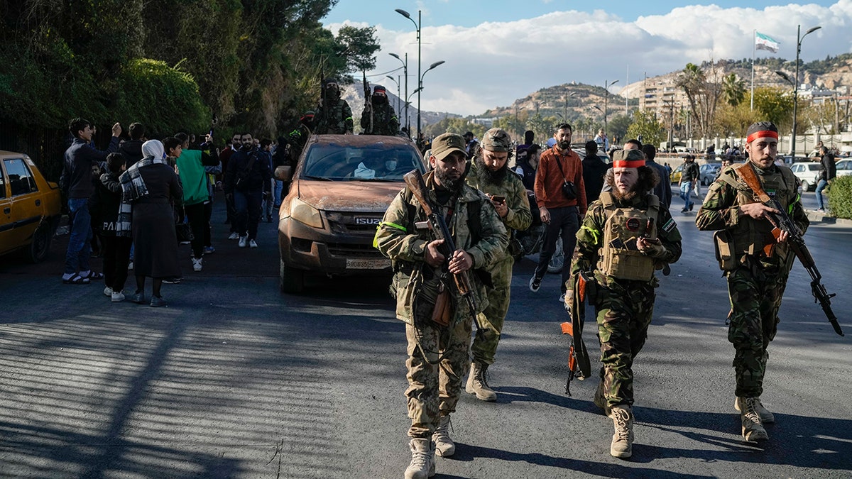 Syrian fighters in Damascus