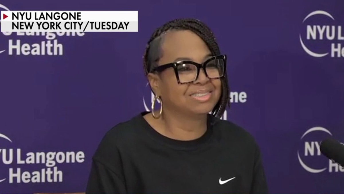 Towana Looney sits at the Nyu Langone Health's Media conference on Tuesday, December 17, 2024.