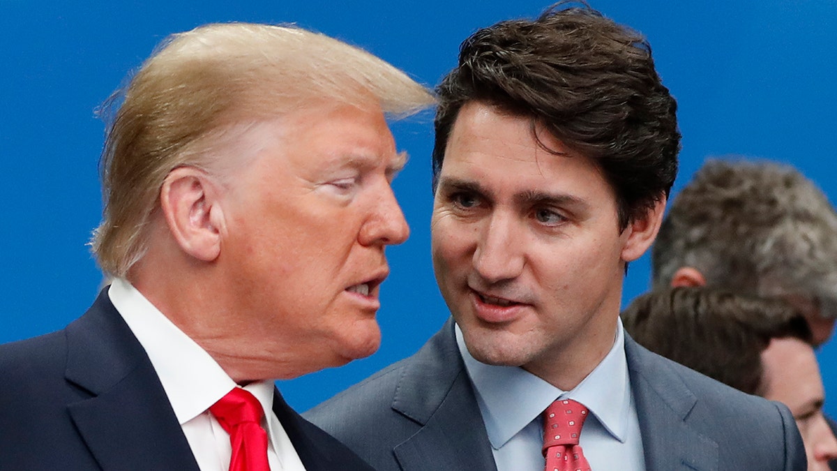 El presidente de los Estados Unidos, Donald Trump, y el primer ministro canadiense Justin Trudeau