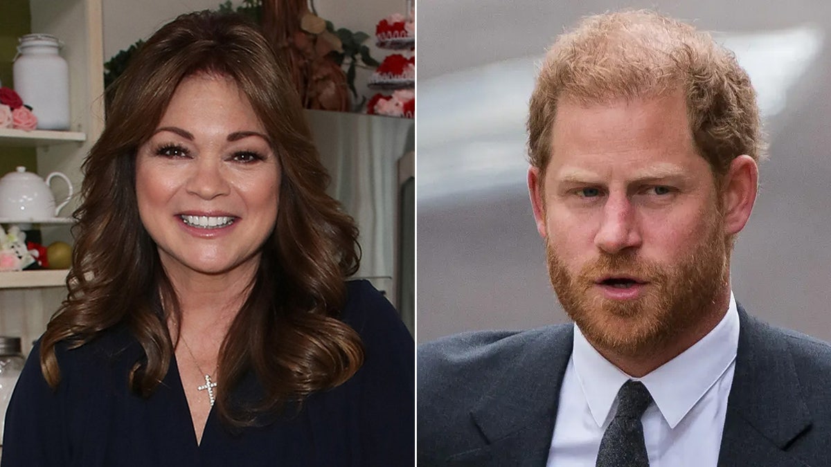 A split image of Valerie Bertinelli and Prince Harry