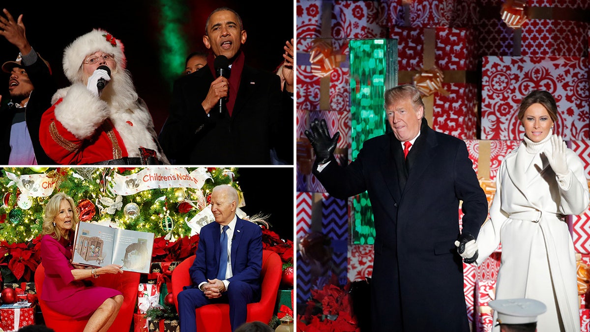 White House Christmases collage