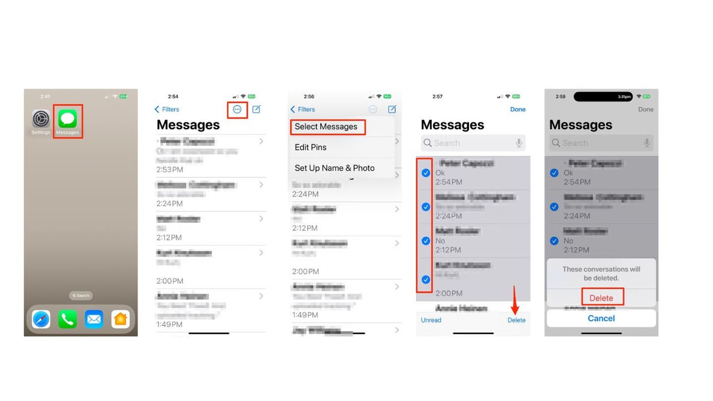 2 how to bulk delete spam and old text messages on iphone