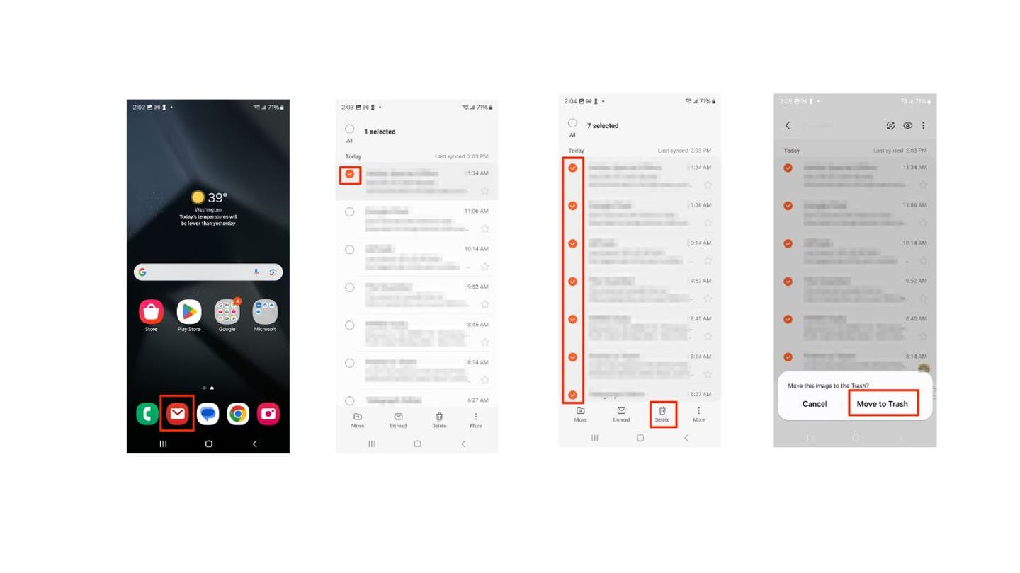 3 how to delete multiple emails at once on android