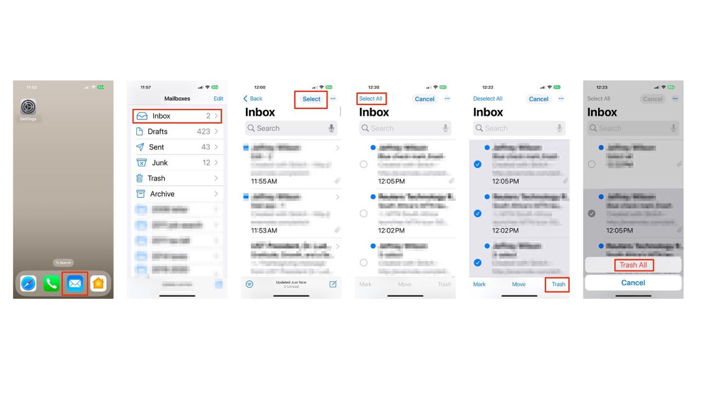 3 how to delete multiple emails at once on iphone