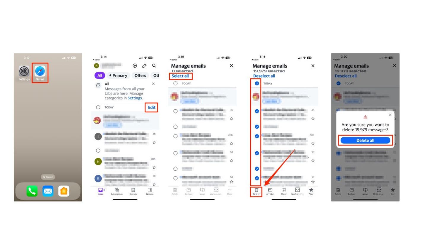 4 how to delete multiple emails at once on iphone