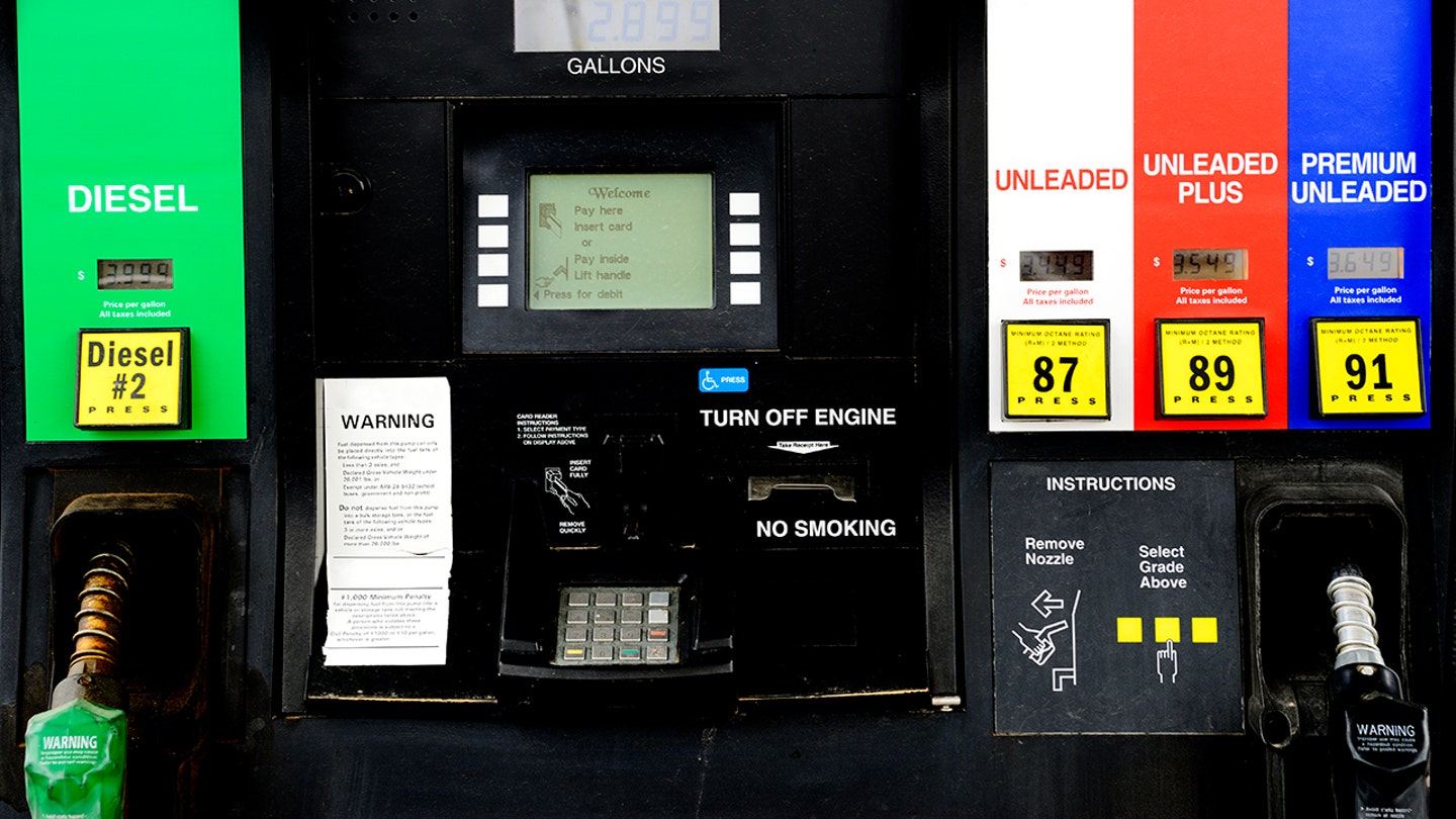 gas pump selections