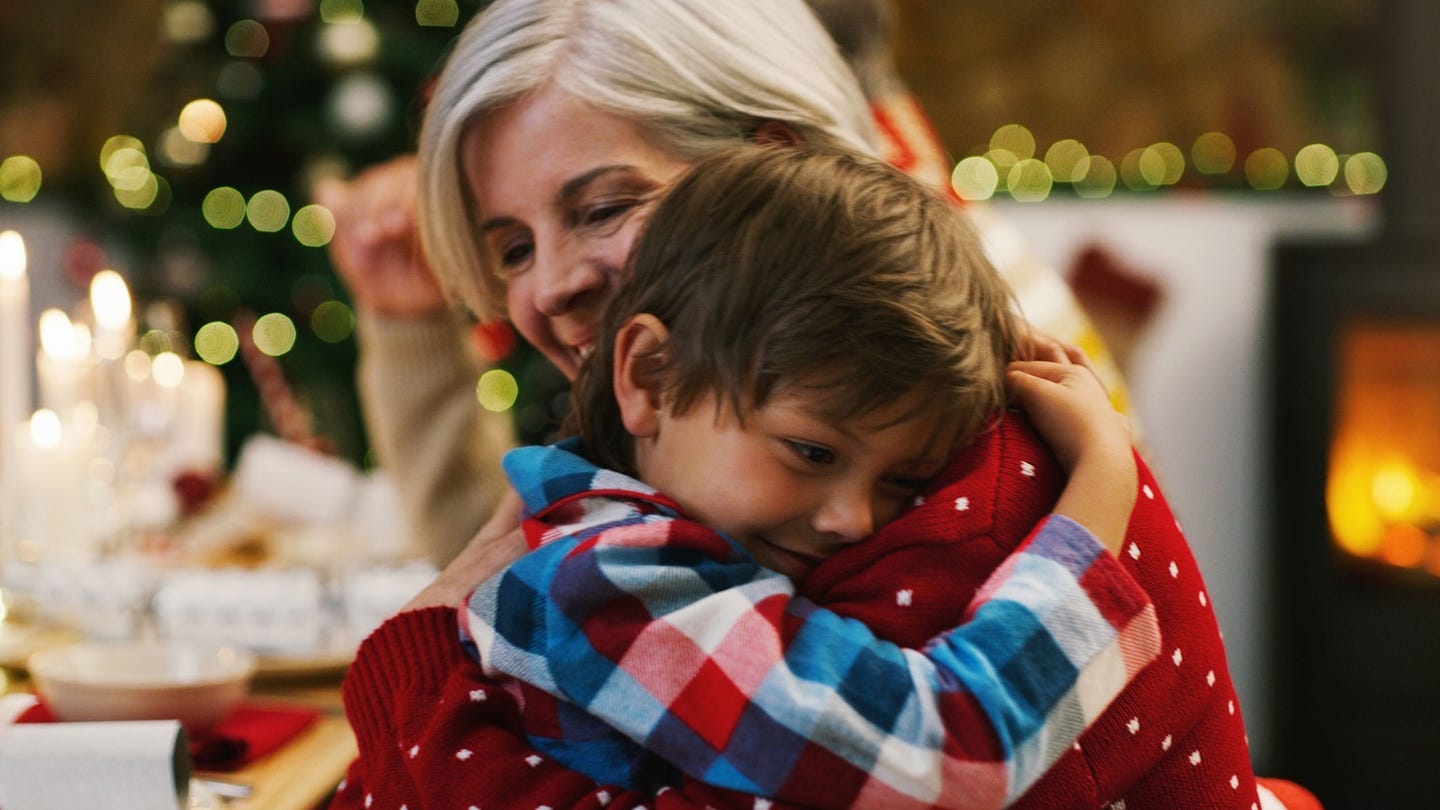 grandma hugging boy