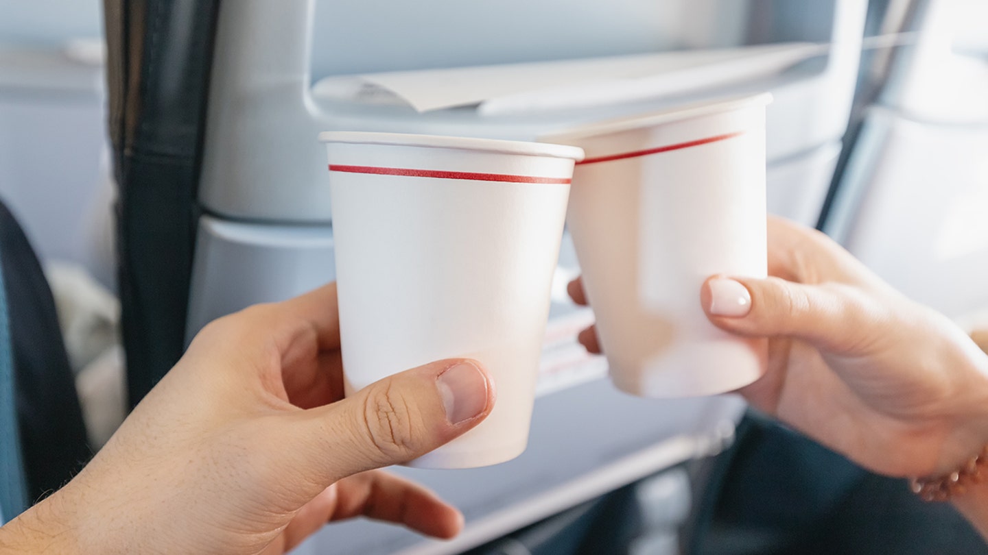 paper cups on flight