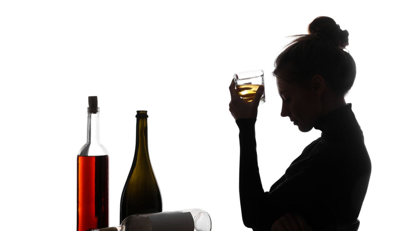 woman drinking problem