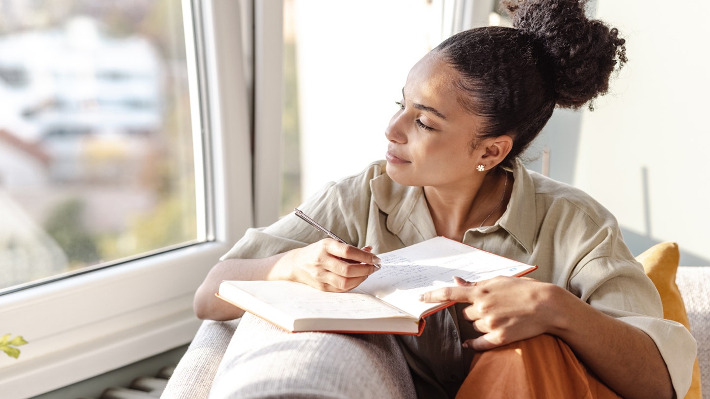 woman journaling