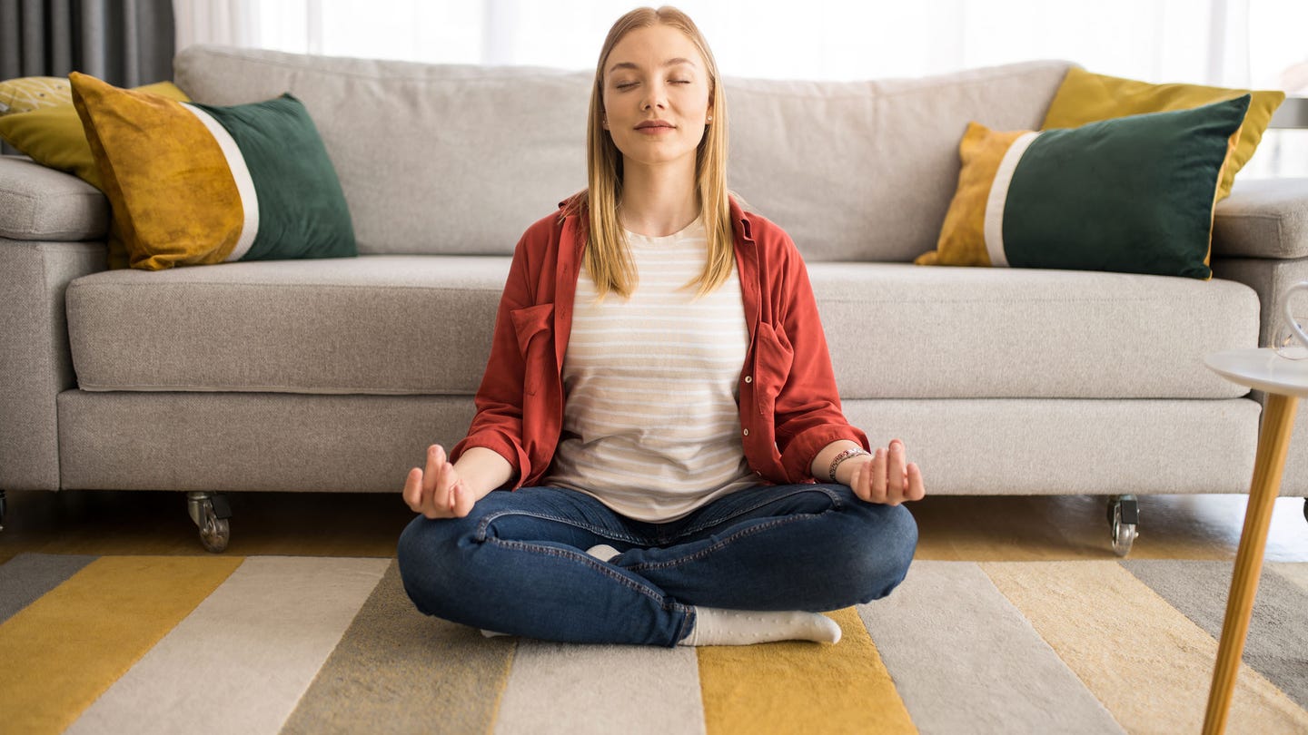 woman meditating