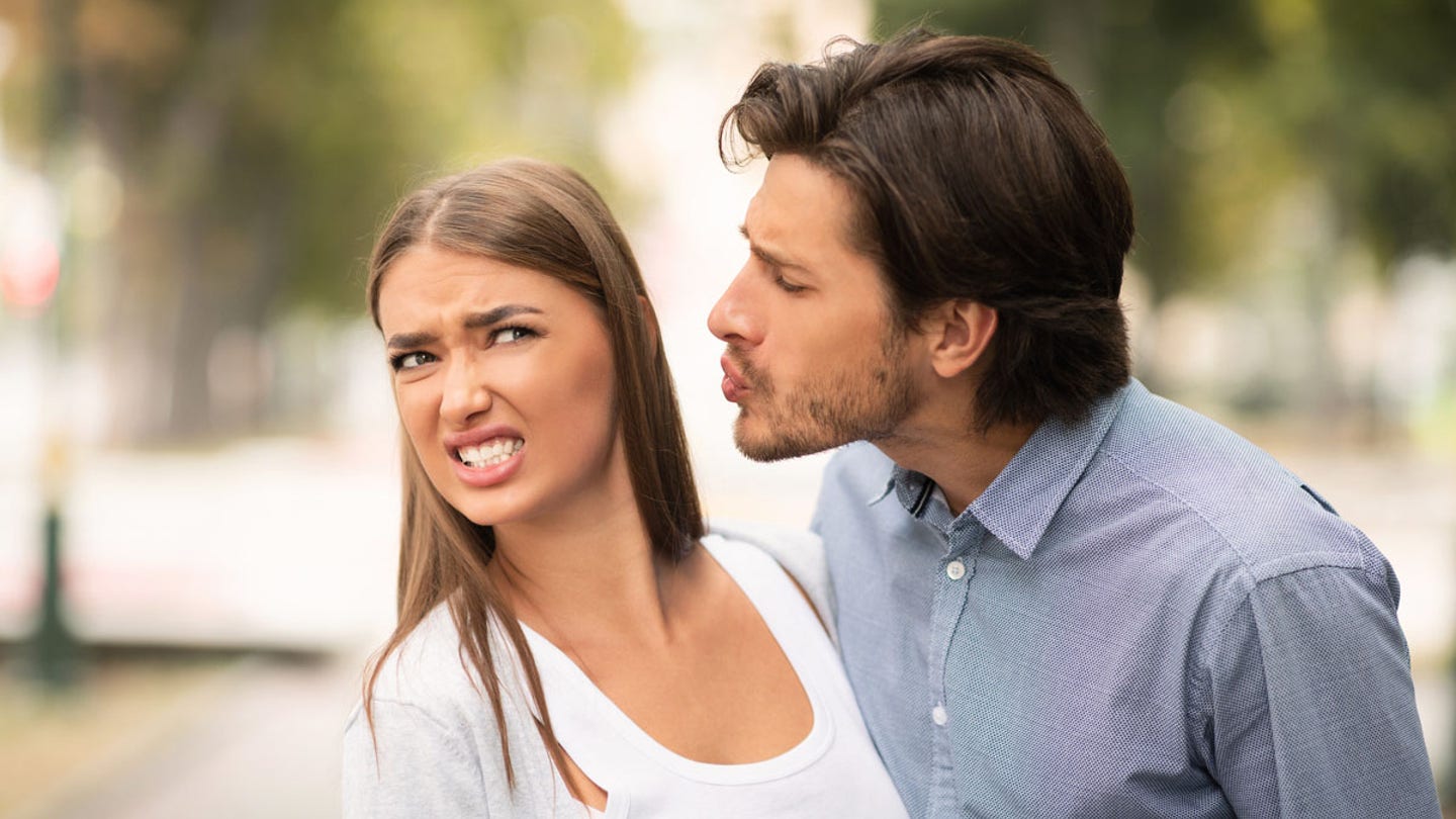 woman rejecting man