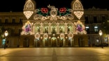 Christmas Lights in the San Juan Public Square, Old San Juan Puerto Rico.