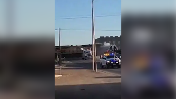 Texas train derails after hitting tractor-trailer, barrels into city building: video - Fox News