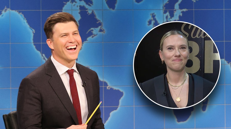 Scarlett Johansson cringes as Colin Jost is forced to joke about marriage  on 'SNL' | Fox News