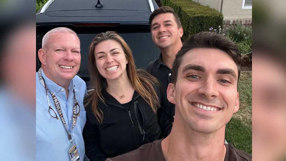 Dad surprised with final family carpool before retirement