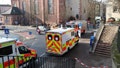 Rescue vehicles are seen near a crime scene in Aschaffenburg, Germany, Wednesday, Jan 22, 2025, where two people were killed in a knife attack. - Fox News