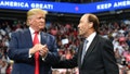 US President Donald Trump (L) stands with US singer Lee Greenwood during a rally at Rupp Arena in Lexington, Kentucky on November 4, 2019. (Photo by MANDEL NGAN / AFP) (Photo by MANDEL NGAN/AFP via Getty Images) - Fox News