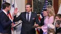 Pete Hegseth is surrounded by his wife Jennifer Rauchet and his 7 children as he is sworn in as the new US Secretary of Defense by Vice-President JD Vance at the Eisenhower Executive Office Building at the White House in Washington, DC, on Jan. 25, 2025. - Fox News