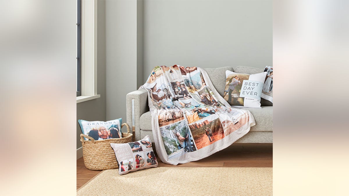 A photo blanket is a comfortable gift that shows your favorite memories as a couple.