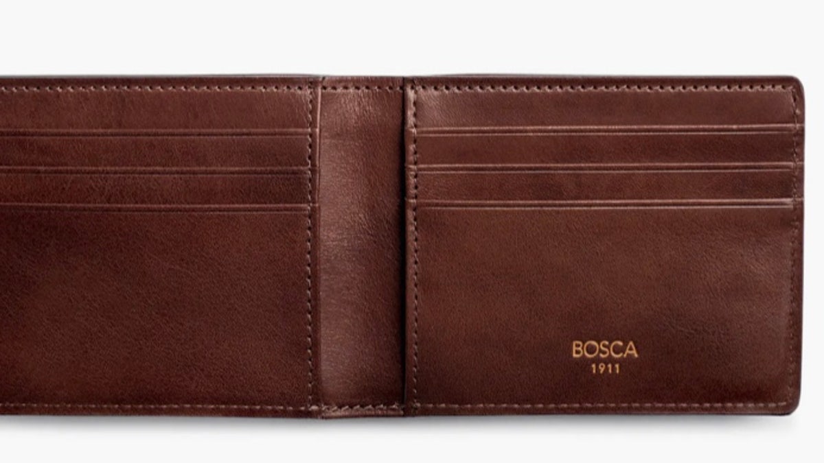 This fine leather Bosca bifold at Nordstrom offers several card slots and a section for cash, allowing for easy organization.