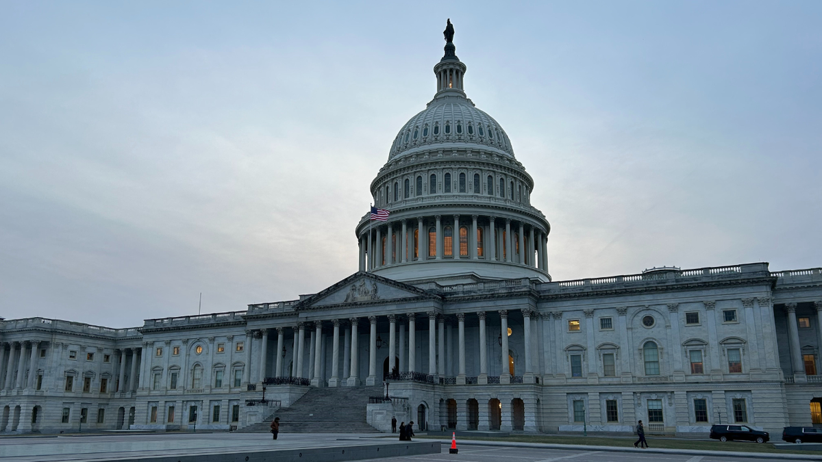 At sunset on January 30, 2025, the U.S. Capitol Building.