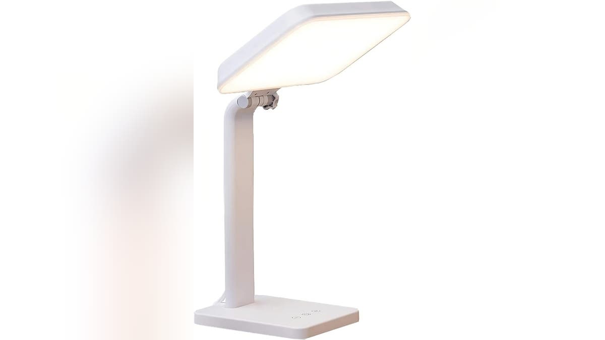 With a large, bright light screen and customizable timer settings, the Aura lamp is an affordable option.