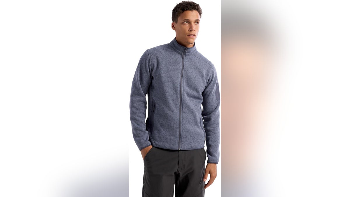 This cardigan-style fleece is lightweight, comfortable and versatile.