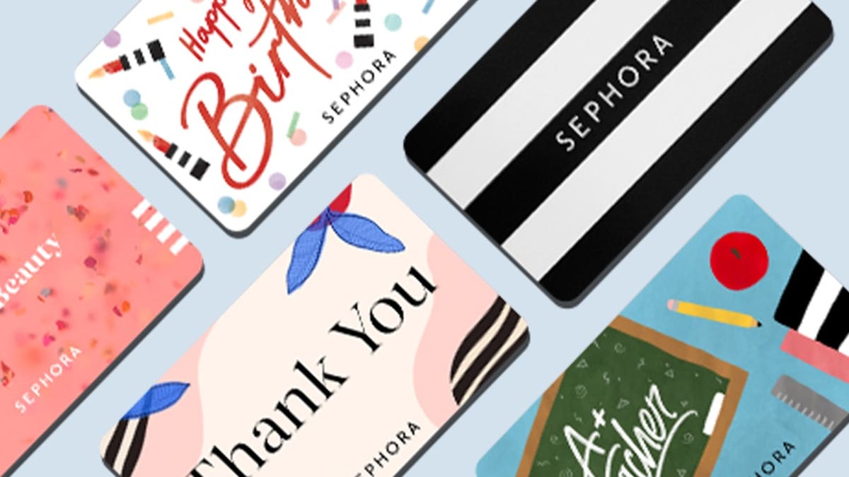 A Sephora gift card lets beauty enthusiasts choose skincare, makeup or fragrance products from various brands.