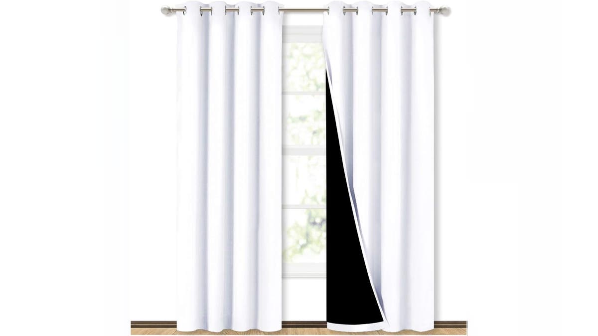 Block out light and trap heat with thermal curtains.?