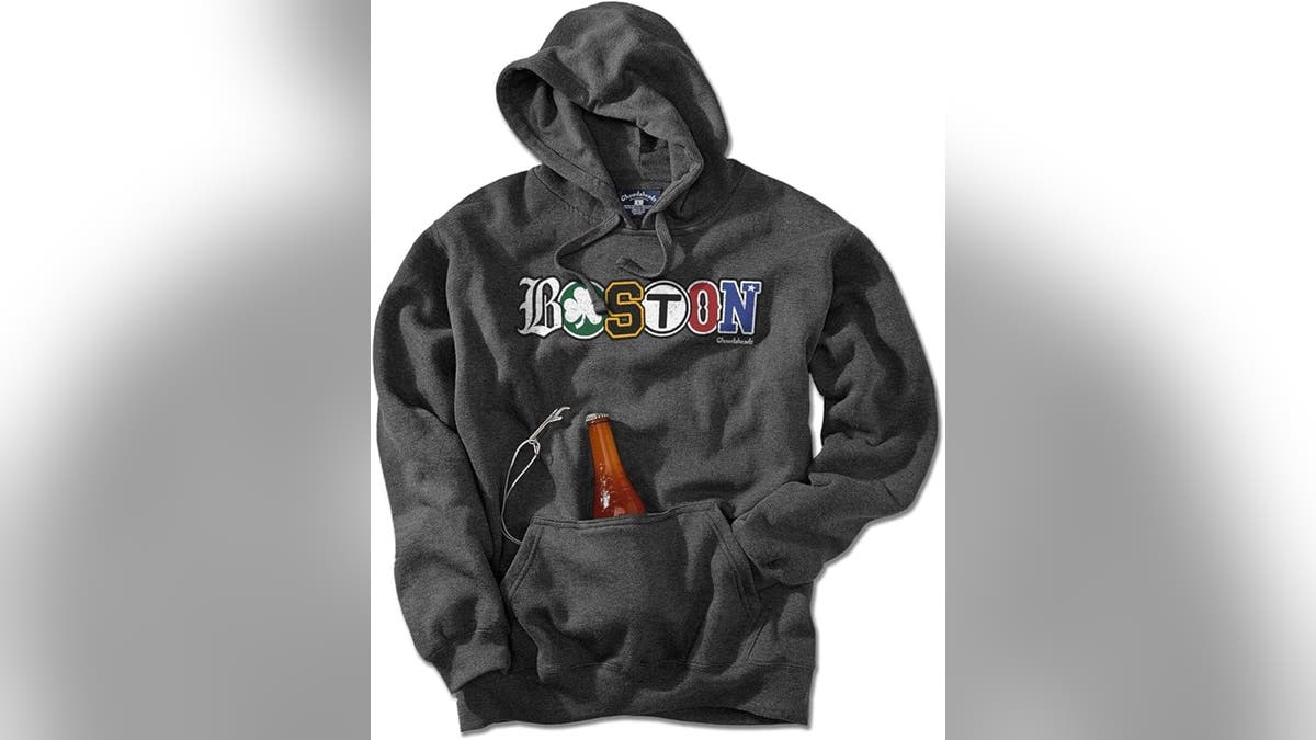 A tailgater hoodie has a built-in spot for your beer. 