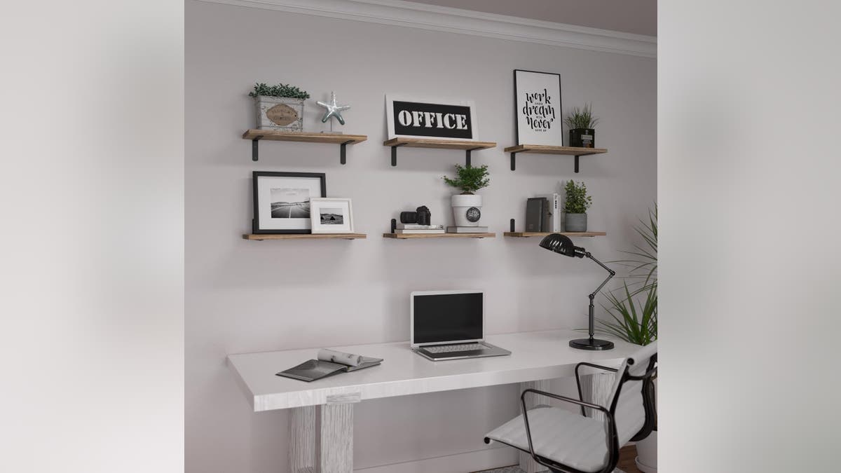 Add shelving for extra storage room.