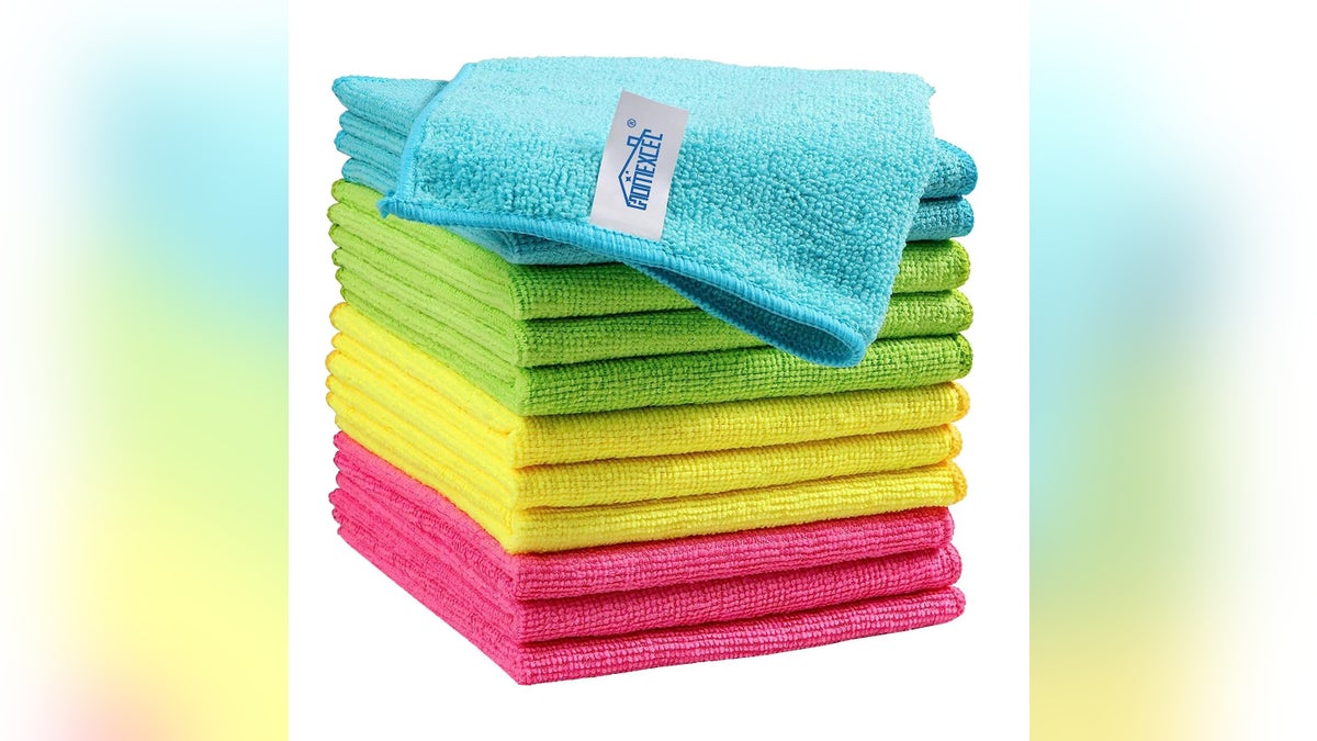 Microfiber cloths are a more eco-friendly way to clean. 