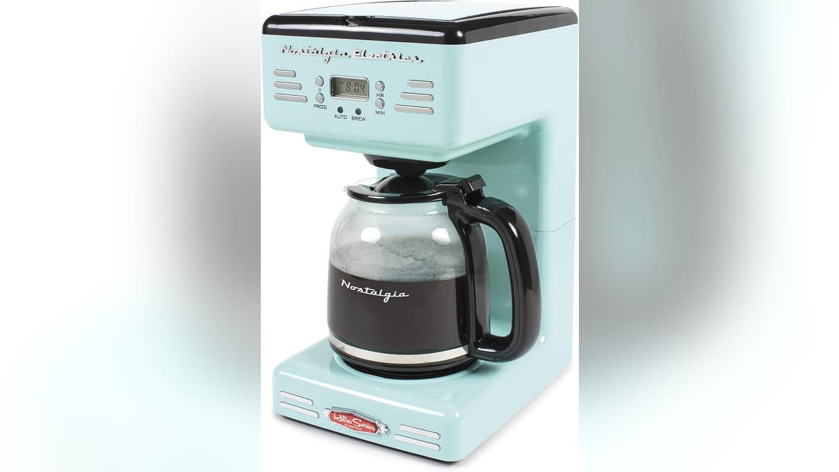 Go vintage with this stylish coffee pot. 