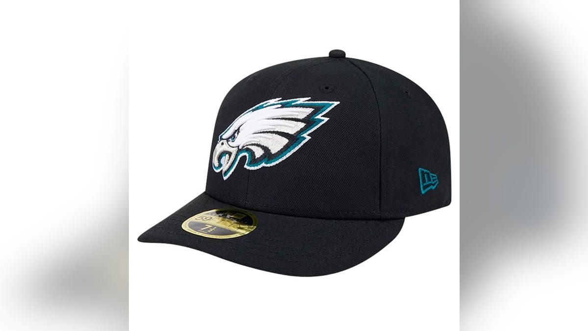 A hat with a bright, bold team logo. 