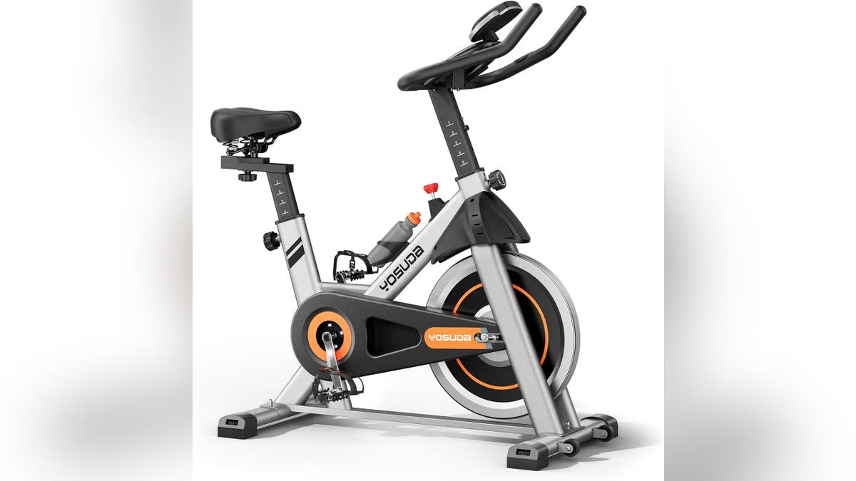 Try using this affordable indoor bike.