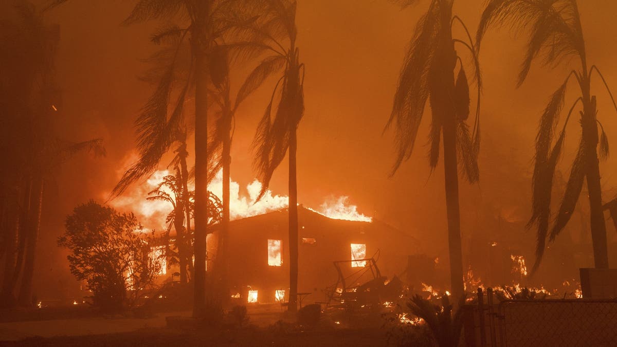 Home burns in California